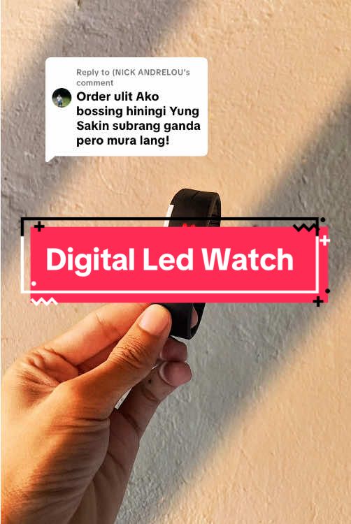 Replying to @(NICK ANDRELOU Cge bossing at damihan mo na baka ma arbor na naman yan mura lang naman to pero astig pamporma na digital led watch! #digitalwatch #ledwatch #digitalledwatch #watch 