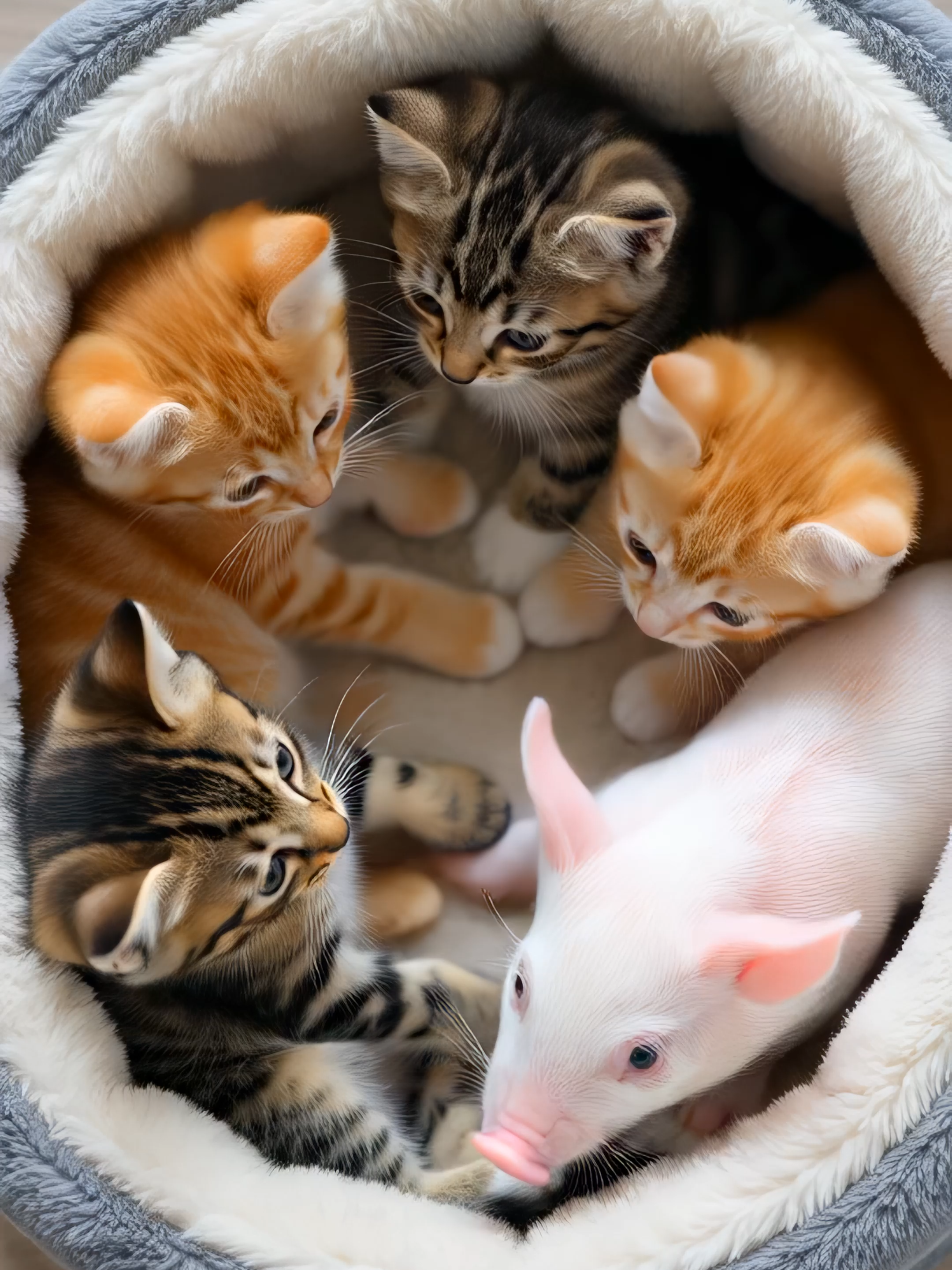 They Put A Piglet In The Kitten Bed... What Happens Next Is PURE JOY