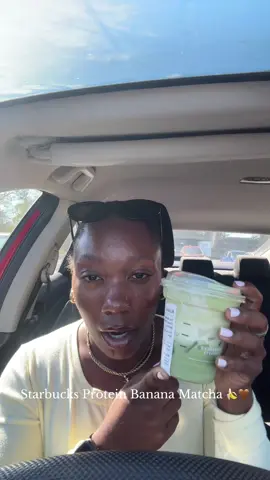 Happy October 1st!! Tried the new banana protein match from Starbucks.. i def think i need to try it again. Barely tasted the banana. @Starbucks #dotd #keiziyapate #fyp #relatable #creatorsearchinsights 
