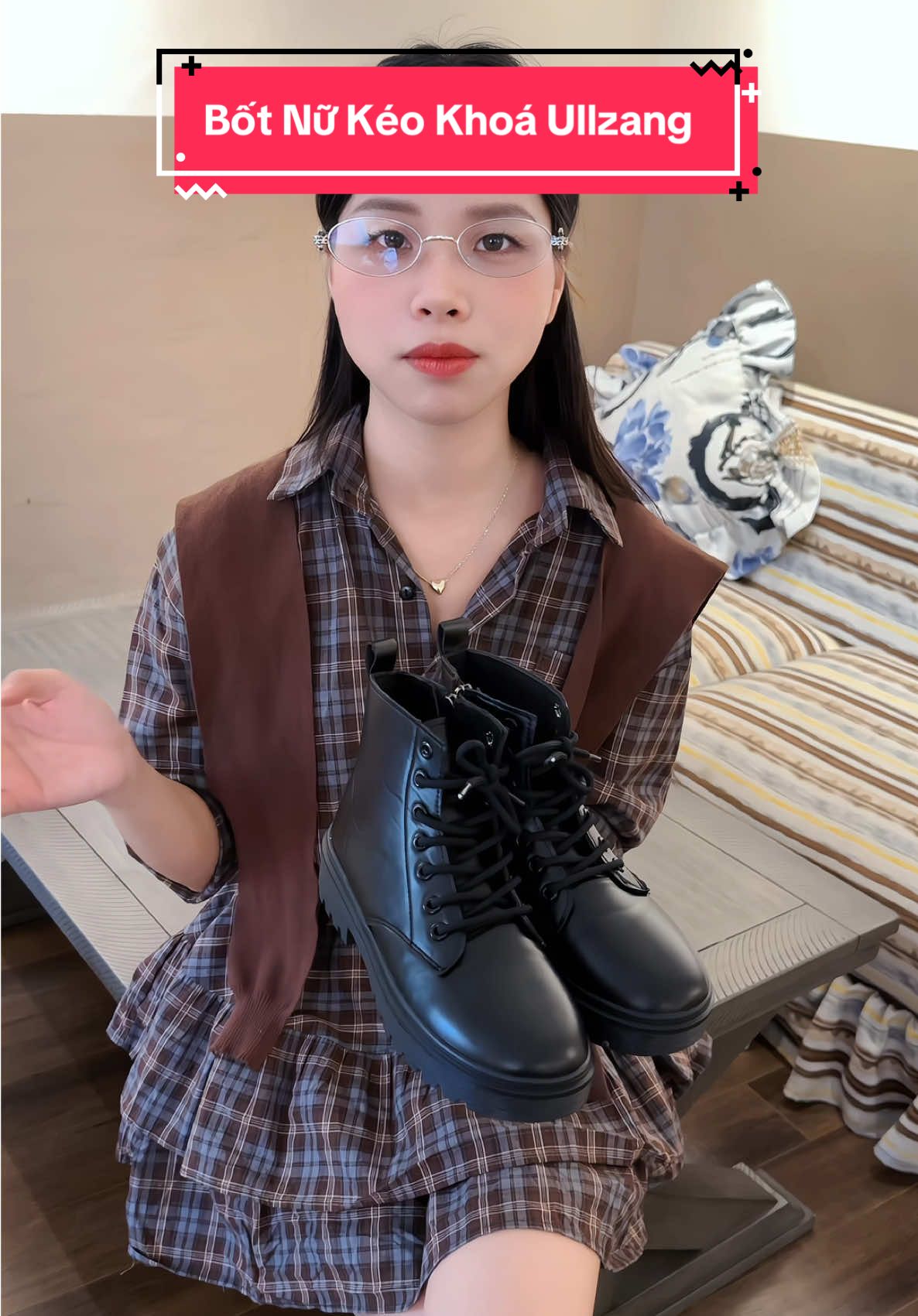 Bốt Nữ Kéo Khoá Ullzang #giaynu #botnu #giaybot #boots #review 