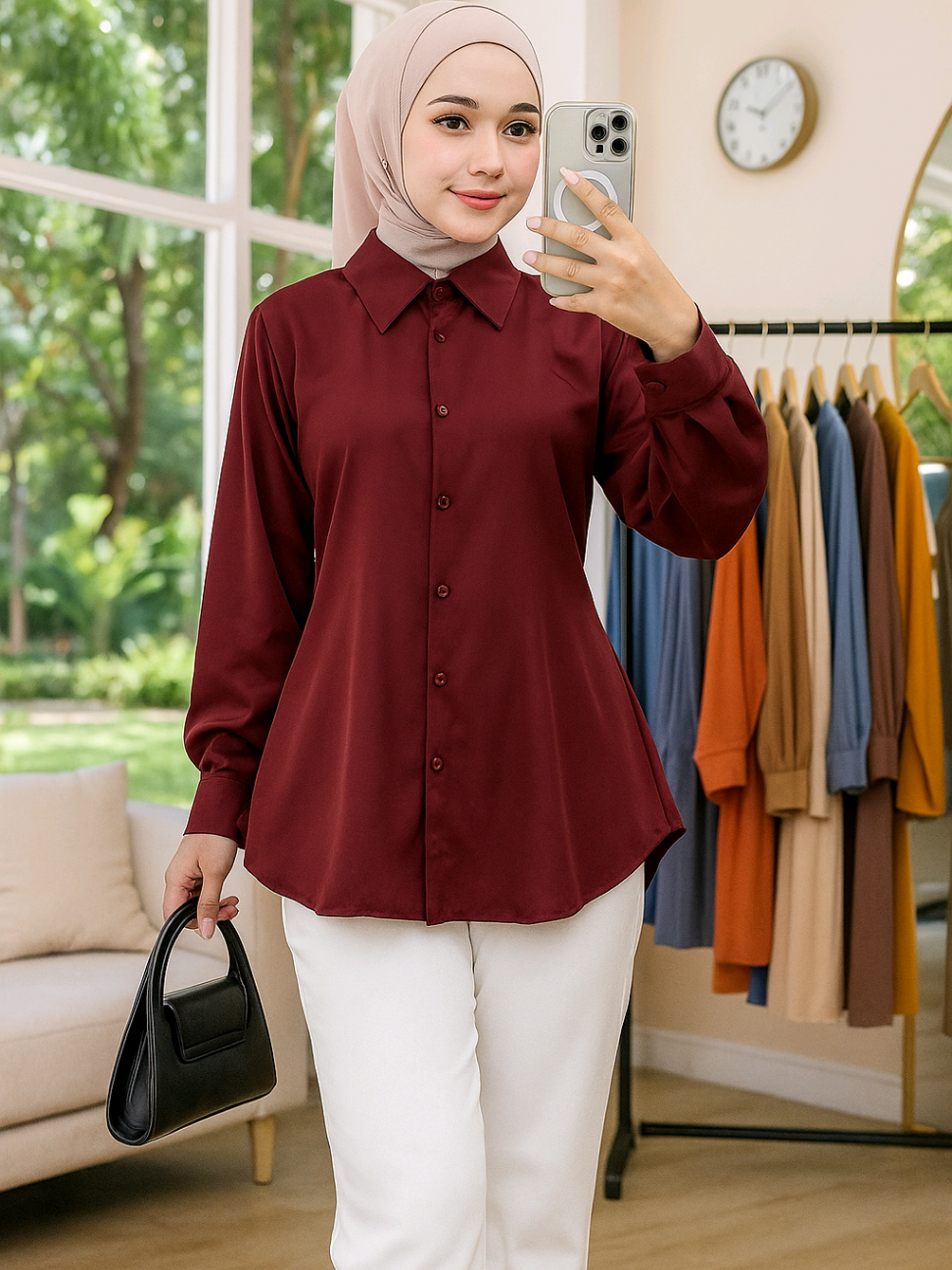 Kemeja Wanita Fit Body Lengan Panjang #atasanwanita #kemejawanita #kemeja #outfitideas #promoguncang1010 