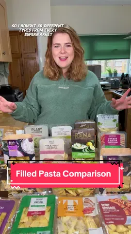 I tried 30 filled pastas to find the best ones, high scores start at number 18!  #pasta #supermarkethaul #rana #foodreview #ukfood 