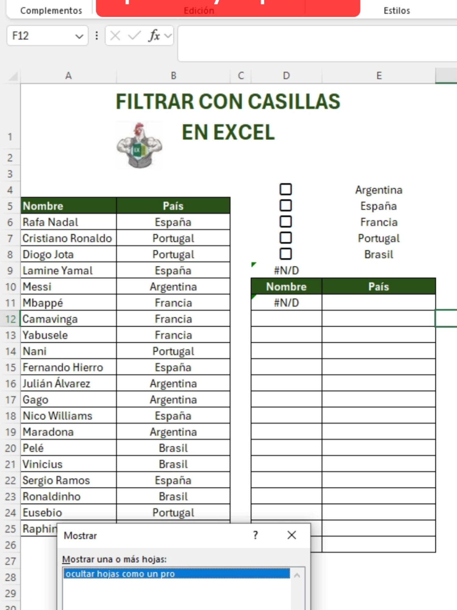 Ocultar hojas en excel como un profesional #office #tutorial