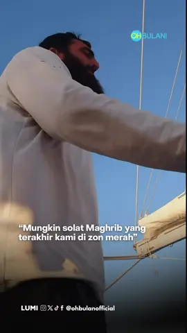 Dr. Taufiq Razif berkongsi bahawa mungkin solat Maghrib itu adalah yang terakhir buat mereka di zon merah. Allahuakbar… sebak dengar. Ya Allah, lindungilah mereka, teguhkanlah hati mereka, dan sampaikanlah mereka ke tanah G dengan selamat dan penuh kemenangan. Hati-hati ini berjiwa besar. Kami yakin mereka akan tiba dengan selamat di bumi perjuangan. Aaminn 🤲🏻 #ohbulan #terkini #globalsumudflotilla 