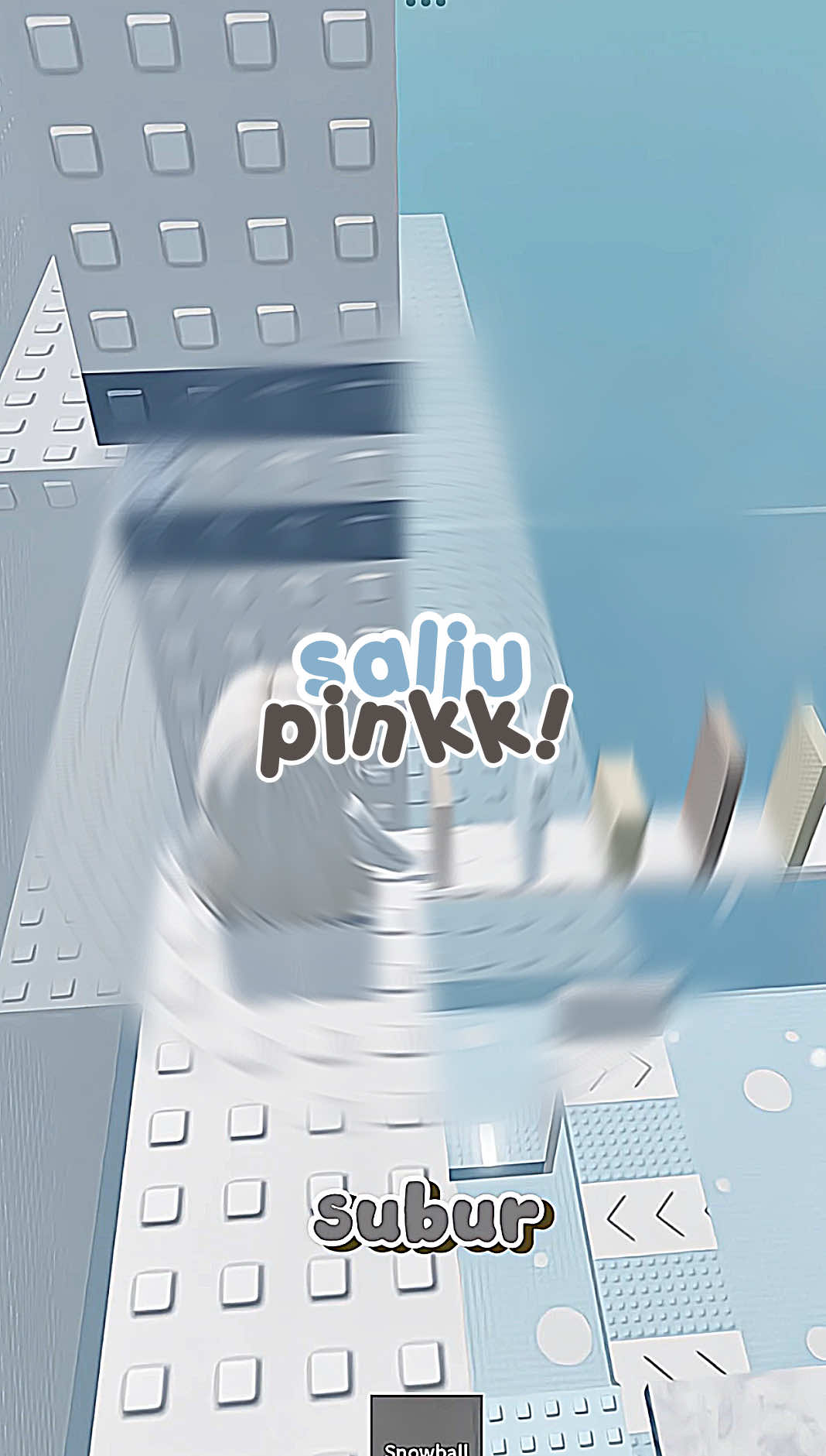 Salju bewarna pink ⛄️ 💗 vidio edit terinspirasi dari kakk @kezie plus chia !! #roblox #tower #education #salju #pink 