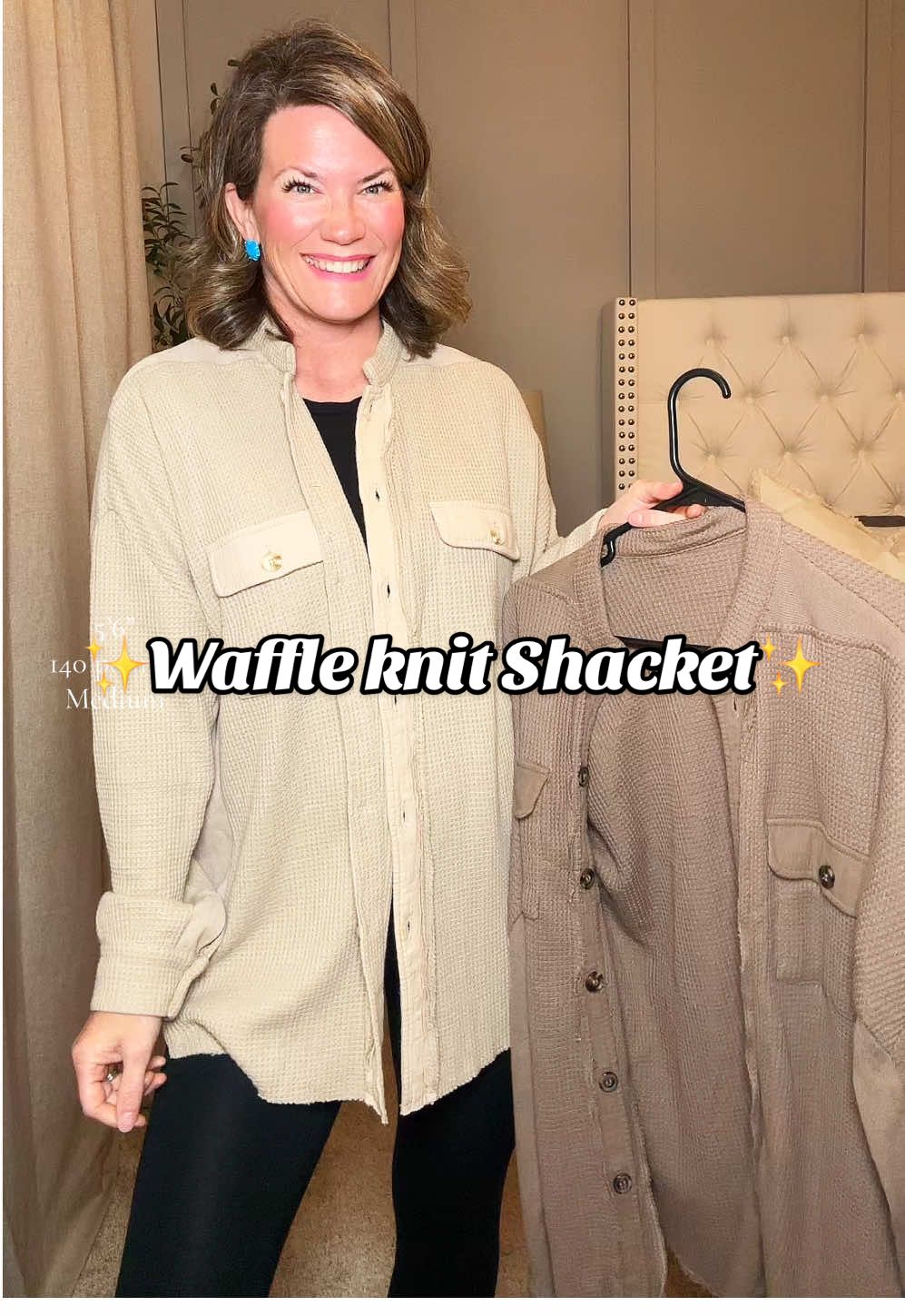 I just love how soft and comfy these waffle knit shackets are!! They are truly a good staple for the fall. ##waffleknit##comfystyle##comfyclothes##giftsforher##momgiftideas