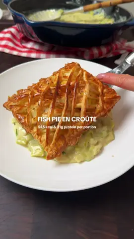 Fish Pie en Croûte One of my favourite dishes my mum used to make me was her salmon en croute, if I ever had a celebration, this is what I would request. This is my take on it, using fish pie mix, a lovely lattice of pastry all on a bed of creamy leeks. I have made this 5 times since first creating this recipe. I hope you love it as much as I do!  Serves: 2 Prep time: 20 minutes Cook time: 15 minutes Approx: 545 kcal & 31g protein per portion Ingredients 1 sheet ready-rolled puff pastry (80g per person) 300g fish pie mix (salmon, smoked haddock, cod – or add prawns) 1 tsp mustard ½ lemon, juiced Salt and black pepper 1 egg, beaten (for egg wash) For the creamy leek sauce: 1 large leek, finely sliced 2 garlic cloves, crushed 1 stick celery, finely diced 1 shallot (or ½ red onion), finely diced 75ml white wine (optional) 1 chicken stock cube + 250ml cold water 1 tbsp plain flour 1 tsp mustard 1 tbsp low-fat cream cheese or crème fraîche 1 tbsp fresh parsley or tarragon (I like tarragon) Method Preheat the oven or air fryer to 200°C (fan). Season the fish with mustard, lemon juice, salt, and black pepper. Return to the fridge while you prepare the pastry. Cut two squares of pastry for the bases. Pile the seasoned fish into the centre of each. Brush the edges with egg, lay a lattice of pastry strips over the top, then press and crimp the edges with a fork. Trim away any excess pastry and brush the tops with egg wash. Chill the en croûtes in the fridge for 10 minutes to firm up. Meanwhile, make the sauce. Sauté the leek, garlic, celery, and shallot in a little oil until softened. Deglaze with white wine (if using) and reduce by half. Stir in the flour, then gradually whisk in the cold stock until smooth. Simmer for 10 minutes until thickened. Stir through the mustard, cream cheese, and herbs. Season to taste. Bake the en croûtes in the oven or air fryer for 15 minutes until puffed and golden. To serve, spoon the creamy leek sauce onto plates and place the hot fish pie en croûte on top.  #healthyrecipes 