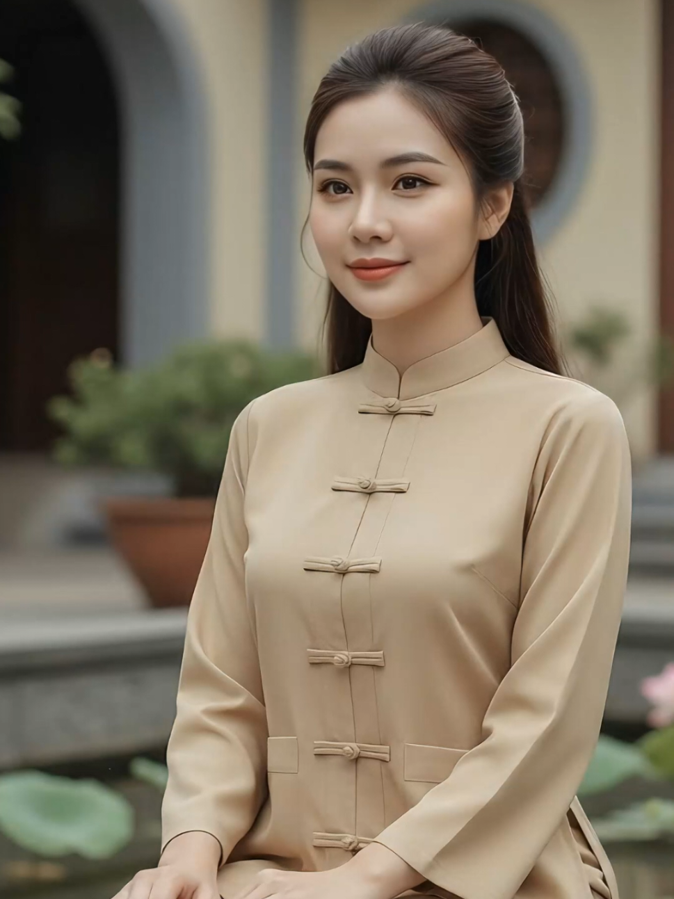 Pháp phục đồ lam đi chùa nữ truyền thống thanh lịch dễ mặc cho chị em #nangoi #dolamdichua #phapphucdichua #macdepmoingay #review 