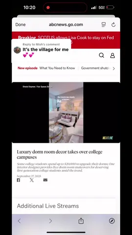 Replying to @Mish ✨ From TikTok to ABC News Nightline! 📰🎥 Our dorm room glow-up really made the NEWS! 💕 #ProudMoment #DormDecor