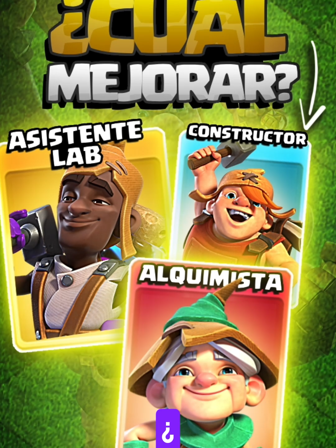 ✅ ¿QUÉ ASISTENTE MEJORAR? La RESPUESTA que AHORRA GEMAS en Clash of Clans | CÓDIGO: GONCA #clashofclans #español #coc #asistente #aprendiz #constructor #laboratorio #alquimista #mejorar #gemas #consejo #guia #short