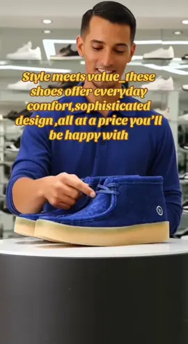 Clarks Men's x Hidden NY Blue Suede Wallabee Cup Boots #hottrend2025🔥 #PatchworkStyle #hottrendtiktok #boot #fyp 