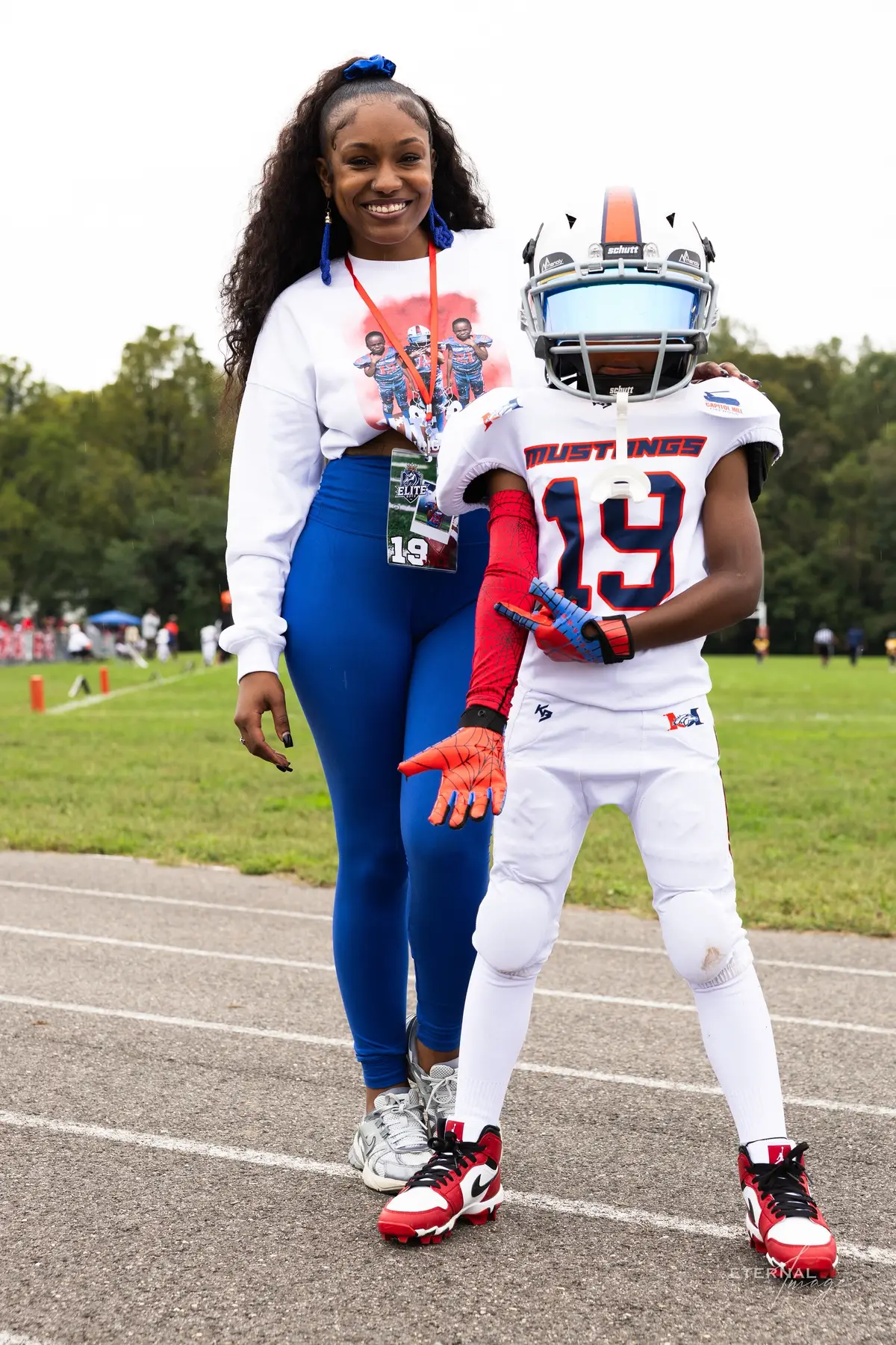 Jace Homecoming Game was a success. The custom football was such a cute touch. Get into my boys field gear!