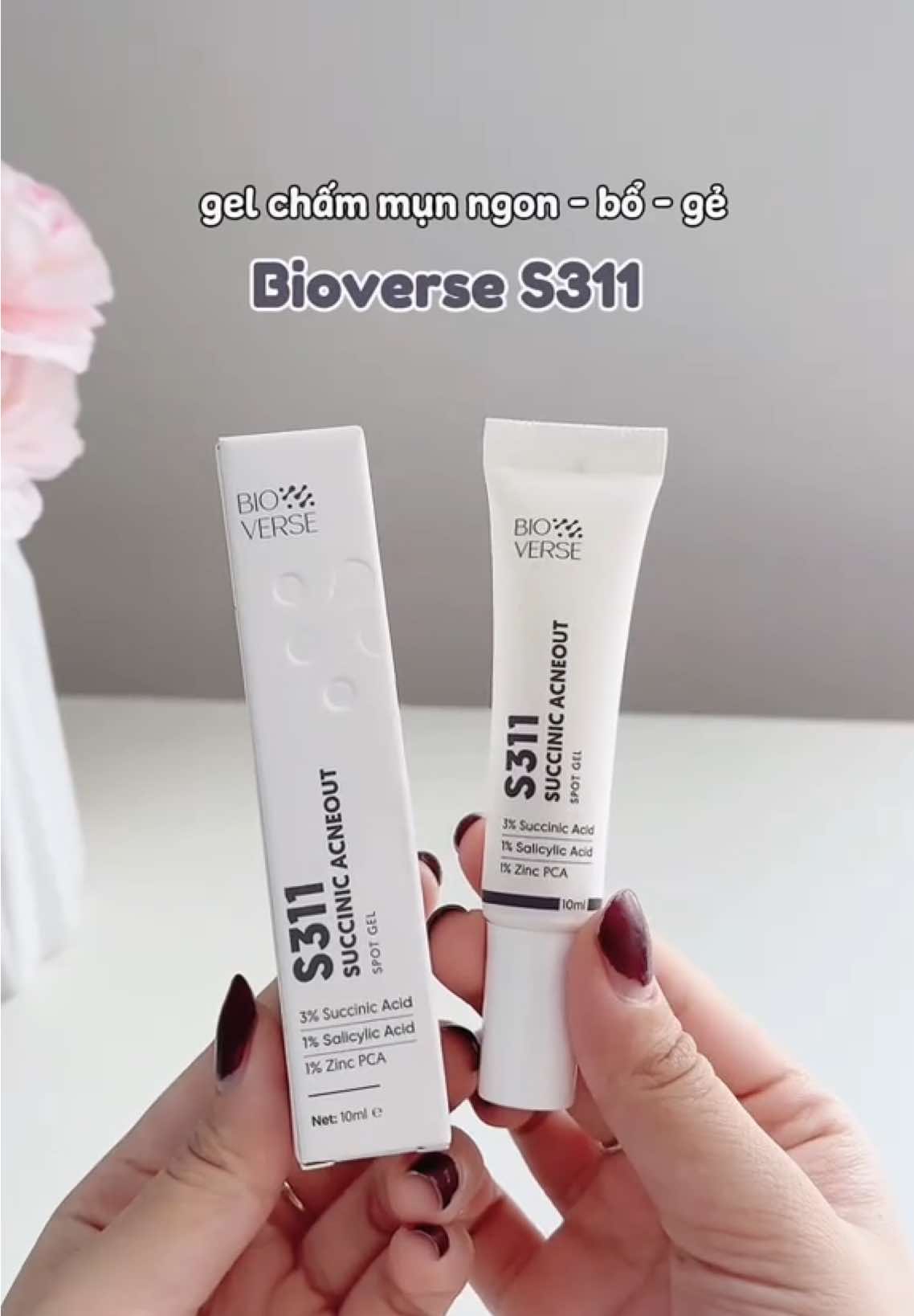 chấm mụn S311 Bioverse giúp zảm mụn viêm, khô còi mụn, giảm dầu kháng viêm 🍃 #chammun #gelchammun #s311 #gelchammuns311 #bioverses311 