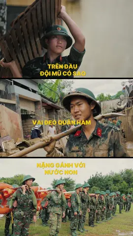 Trên đầu đội mũ có sao. Vai đeo quân hàm . Nặng gánh với nước non #bodoicuho #bualoi #CapCut #bao 