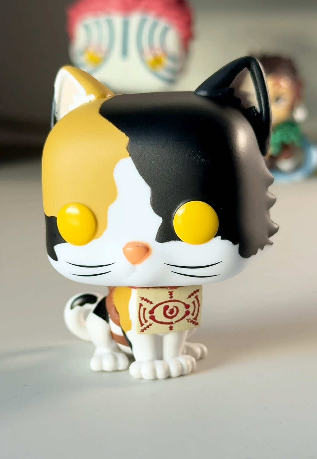 Cutest little demon slayer helper😻🐾 #funkopop #animetok #demonslayer #chachamaru #animecat 