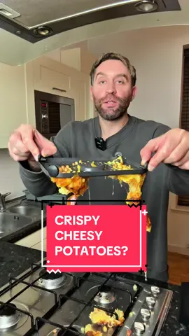 Should you try these battered cheesy potatoes? Here’s how mine turned out ⤴️🥔  - I think these probably work better without the batter, unless you deep fry them. Of you try this let me know how you get on. But if you want to make my air fryer version follow the steps below 👇  Ingredients: (makes 6) - 800g peeled, chopped potatoes  - 30g butter - 1 grated carrot - 150g grated mozzarella - 30g chorizo - Salt & pepper - 10 sprays of olive oil spray Method: - add potatoes to boiling water and boil for 10-12 mins until tender. Then drain. - Meanwhile, add the butter to a preheated frying pan, melt. - Add the grated carrot to the pan and gently cook with the butter - Mash the drained potatoes - Add the buttered carrot, mozzarella, chorizo and searing to the mashed potato and mix in with a fork - Form small dumplings and press to create circles - Apply spray oil to air fryer and add as meant bites as you can. Air fry for 6 minutes each side  - Remove, allow to cool for 3-5 mins and enjoy! Per cheesy potato cake: Calories: 227 Protein: 10g Carbs: 22g Fat: 11g #potatoes #snack #recipeoftheday 