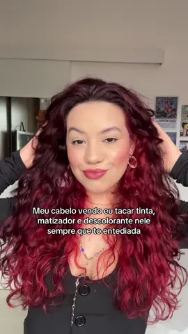 E fonte de calor pra completar o combo 🕊️ #cabelovermelho #cabelocolorido #redhairgirl #descoloração #redhair 