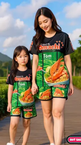 Trả lời @Lan Anh 190    Đồ mì tôm mặc nhóm . Mặc gia đình #omachi #xuhuong #haohao #mitom #quanaotreem 