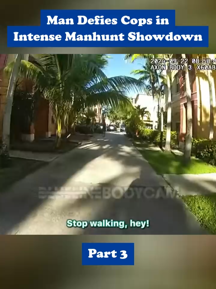 Part 3 Man Defies Cops in Intense Manhunt Showdown #cops #copsoftiktok #police #bodycam