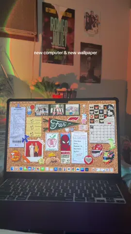 new laptop hard launch (my first mac im so excited) I had to make my own little wallpaper and I love it #macbookpro #wallpaper #formula1 #oscarpiastri #harrystyles 