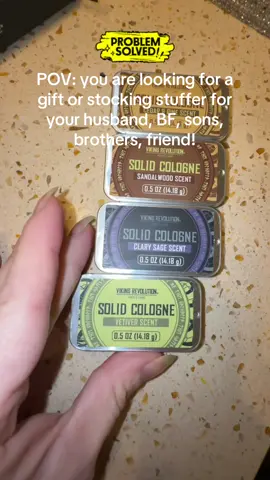 These smell very good! Grab a box or two of these solid cologne variety pack for a man in your life. #giftsforhim #giftsfordad #giftsformen #solidcologne #cologne 
