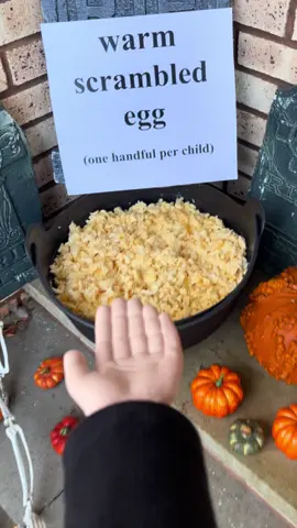 happy october it is time to start preparing scrambled egg for the children xox #halloween #october #scrambledegg 