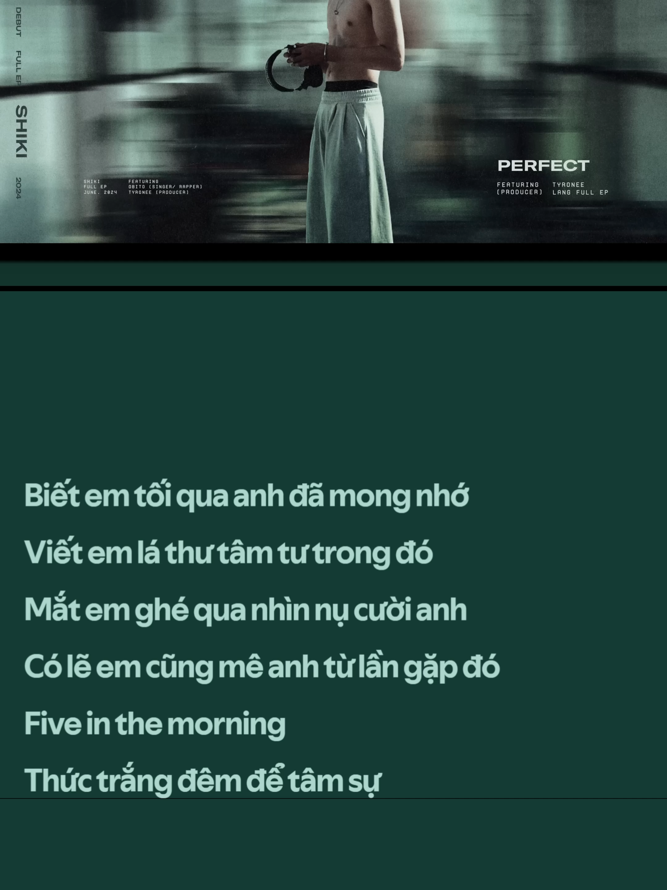 Shiki - Perfect (ft. Tyronee) ['Lặng' EP] - ( Full Lyric ) #Lặng #Perfect #Shiki #music #nghenhac #nghenhacvuive #nghenhacmoingay #lyrics #chill #nhạc #nhạchaymỗingày #zenithcraft7