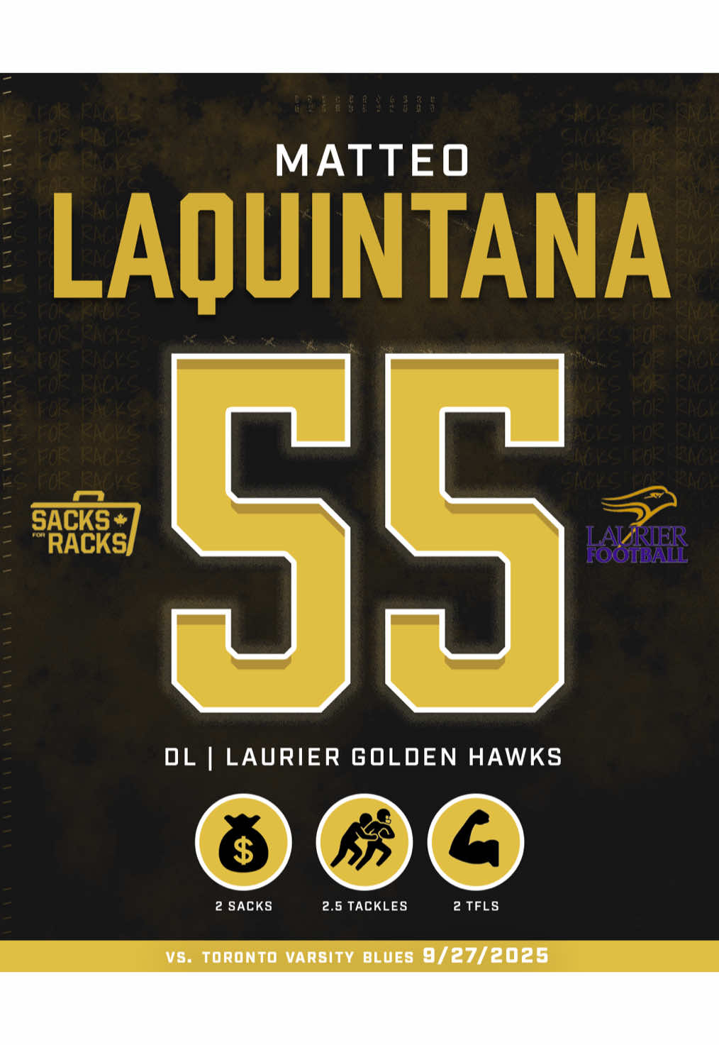 2025/9/27 GAMEDAY PAYDAY Highlights featuring Matteo Laquintana #sacks4racks #foryourpage #tiktok #fyp #LearnOnTikTok 