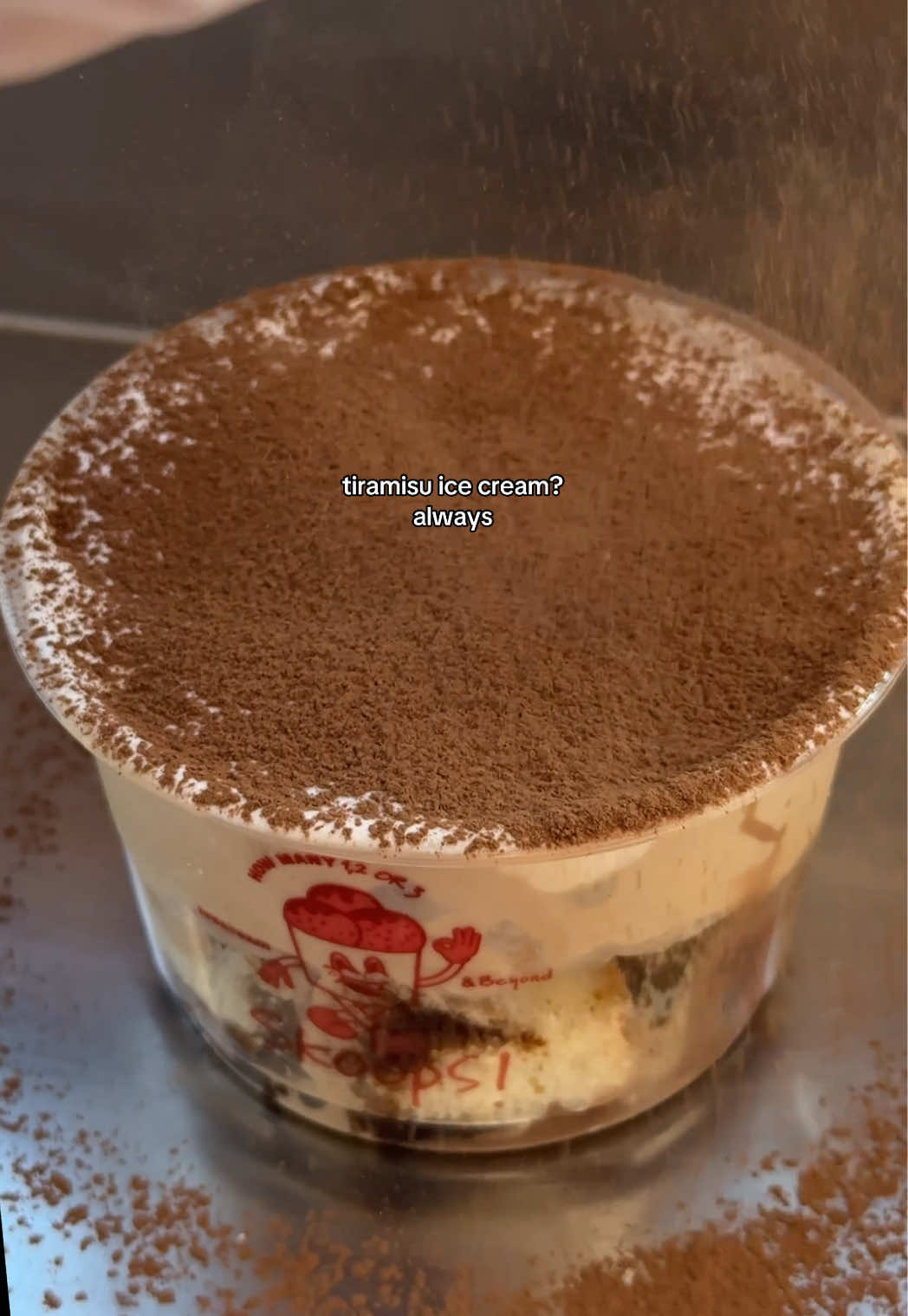 Sweet, creamy, and caffeinated!🍨🍫☕️ #skoops #tirmamisu #riyadh #fyppppppppppppppppppppppp #الشعب_الصيني_ماله_حل😂😂 