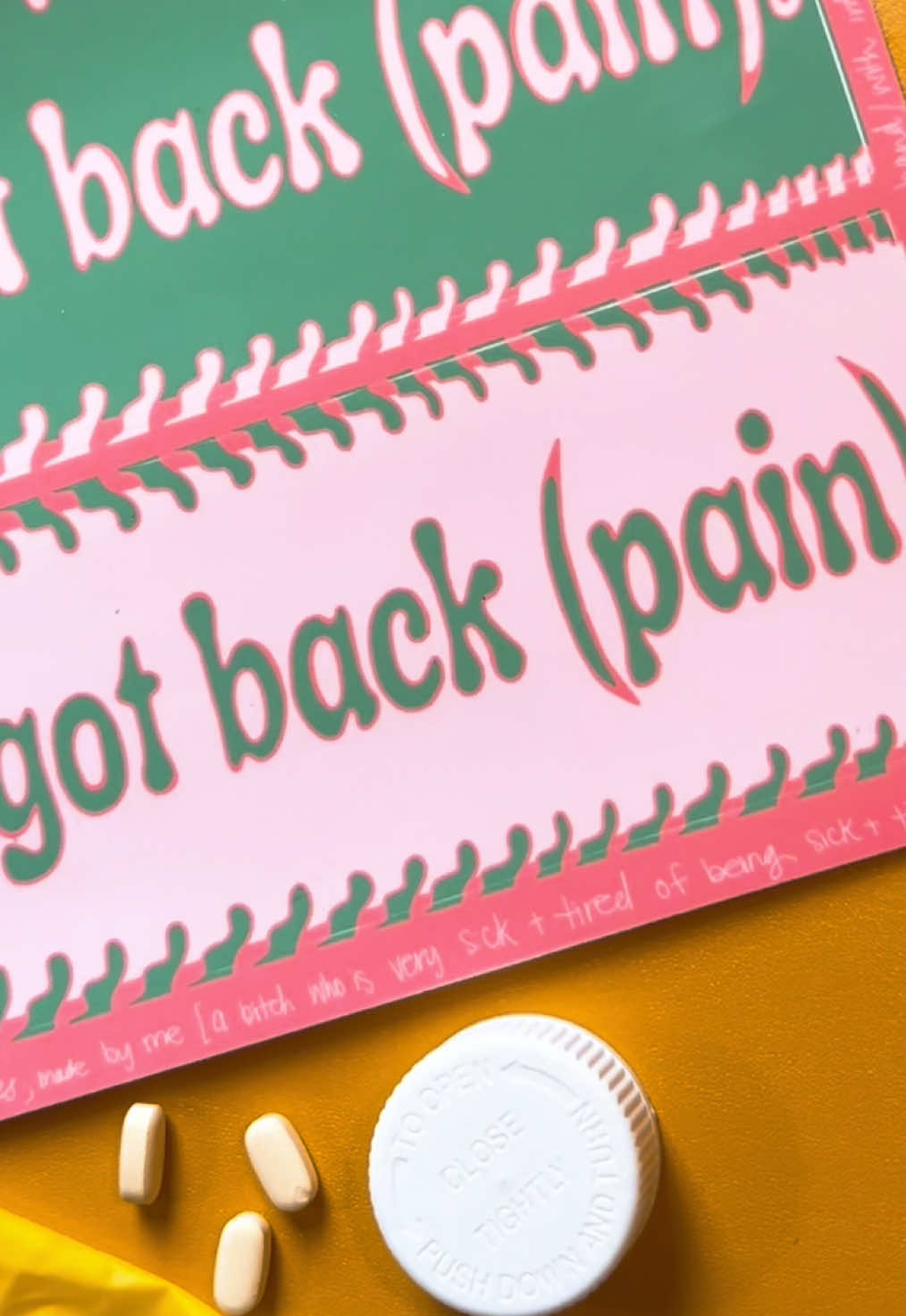 Been working on a thing @sickandtiredstickers #babygotback #sicktok #backpain #chronicpain #bumperstickers 