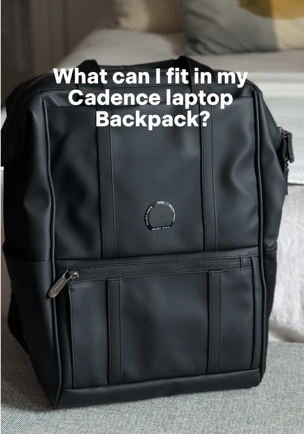 What can  I fit in my Cadence laptop backpack? 🎒 @DELSEY PARIS  #DELSEYPARIS #FreeToExplore #RisingsSun, #travel #DelseyParisTheCadence