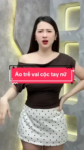 Áo trễ vai cộc tay nữ #cohuyentaphoa #xuhuong 