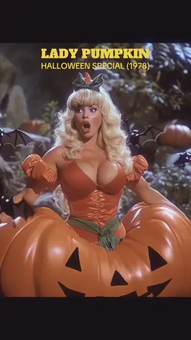 🎃✨ LADY PUMPKIN (1978) ✨🎃 Before Elvira reigned as the Queen of Halloween, TV had Lady Pumpkin—a glamorous bimbo bombshell famous for her voluptuous curves and tongue-in-cheek humor. Her Halloween specials blended campy glamour, classic horror stories, and cheeky late-night vibes. 🍿🕸️ A weird mix of spooky chills and playful laughs, she became an unexpected cult icon of retro TV. Would you watch a full movie about her? 👀  Images & video: Midjourney   #Halloween #ladypumpkin #BMovie #RetroHorror #aiart 