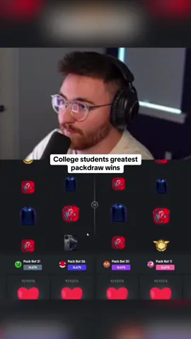 College students greatest packdraw wins #kickstreaming 