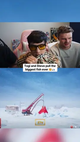 Togi and Steve pull the biggest fish ever 🤯🎣#kickstreaming #togi 