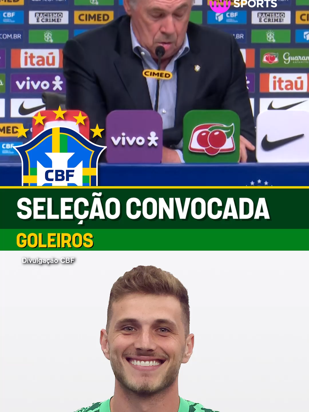 OS CONVOCADOS DE ANCELOTTI PRA SELEÇÃO BRASILEIRA! 🇧🇷 Carlo Ancelotti anunciou nesta quarta-feira (1°) os convocados da Seleção Brasileira para os amistosos contra Coreia do Sul e Japão, em outubro. A delegação do Brasil se apresenta na próxima segunda-feira (06), em Seul. A Amarelinha enfrenta a Coreia do Sul no dia 10 de outubro, na capital coreana, e o Japão, dia 14 de outubro, em Tóquio. Veja a lista completa:  Bento Ederson Hugo Souza Caio Henrique Carlos Augusto Douglas Santos Militão Fabricio Bruno G. Magalhães Beraldo André B. Guimarães Casemiro João Gomes Joelinton Paquetá Estêvão Martinelli Igor Jesus Luiz Henrique Matheus Cunha Richarlison Rodrygo Vini Jr #FutebolBrasileiro #tiktokesportes #brasil #convocação #seleçãobrasileira
