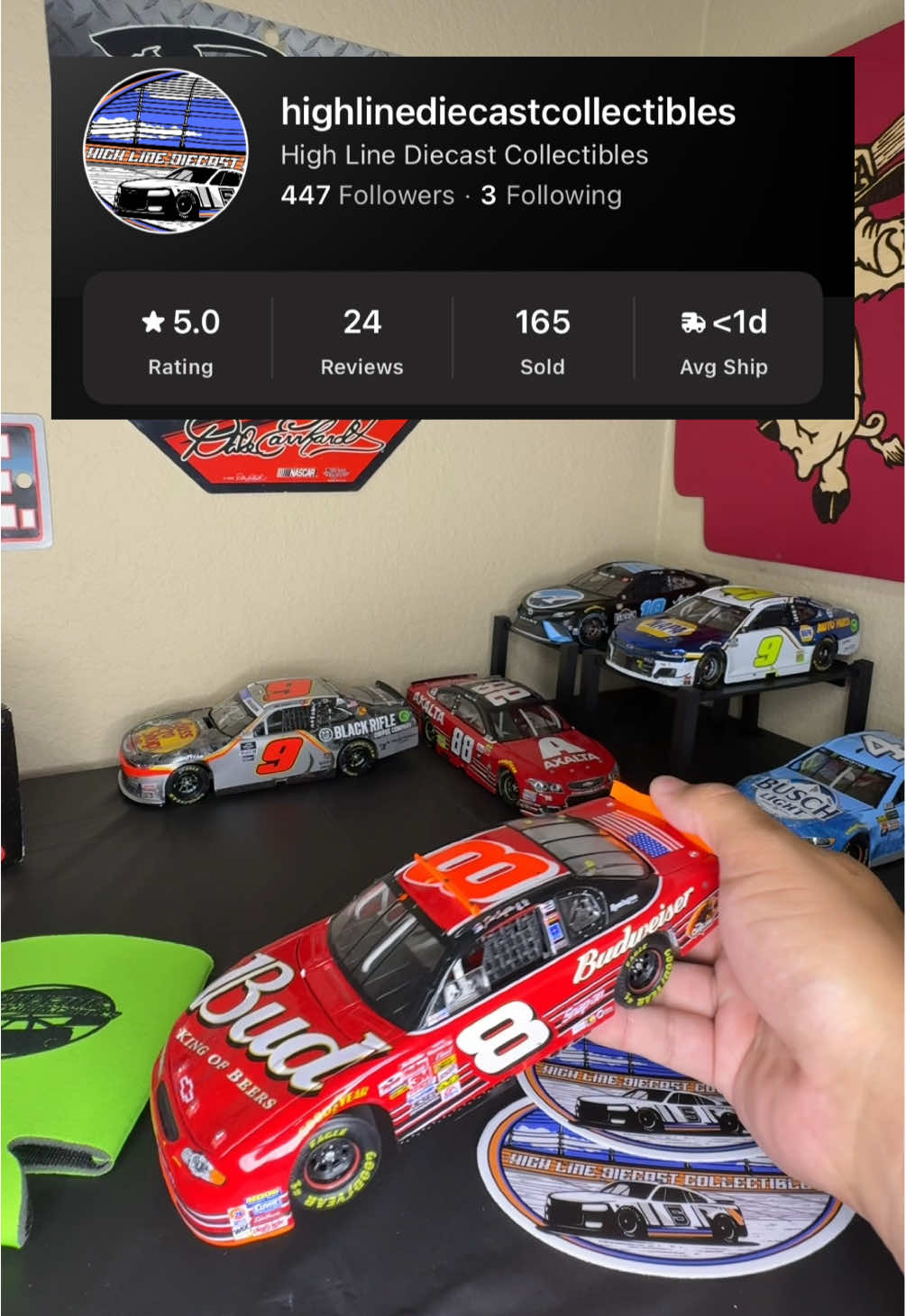 Sweet pickup from highlinediecastcollectibles off whatnot #nascar #diecast #nascarcollection #dalejr #jr 