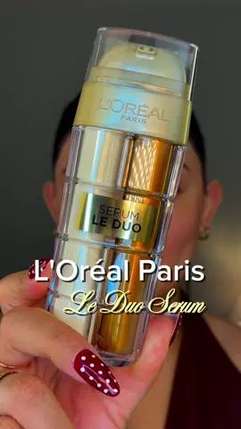 @loréal paris usa @lorealparis Le Dou Serum ✨ Two serums in one dose, with twice the ingredients to effectively target wrinkles, firmness, and radiance with a luxurious, milky, pearly-textured formula. On one hand, the collagen peptide serum improves firmness and smooths wrinkles. On the other hand, vitamins B3 and C help restore radiance and even out skin tone with two powerful vitamins. Dermatologically tested and suitable for all skin types, for radiant, younger-looking skin. #GiftedByLOrealParis #LOrealParisSkincare #loréal @L’Oréal Paris 