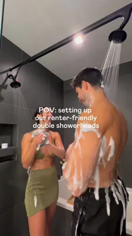 Boona turns your single showerhead into a double under 10 minutes. No tools needed. No knocking down walls. Renter-friendly. Shop now at boona.com and Amazon US/Canada #boona #boonashower #tandemshower 