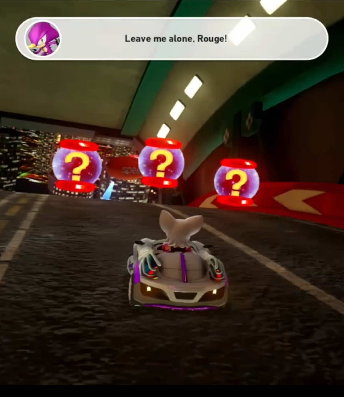 Disclaimer: all recorded in the Switch 1 version of the game and playing on normal speed to get all these interactions #sonicthehedgehog #sonicracingcrossworlds #rougethebat 