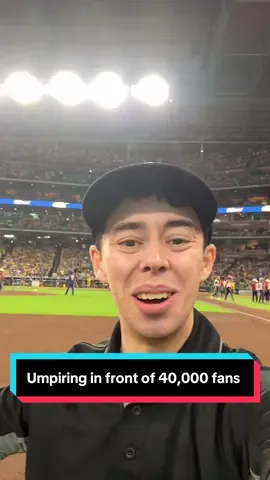 Come with me to umpire in front of 40,000 fans 🔥 #umpire #umpiresoftiktok #umpires #MLB #mlbbcreatorcamp 