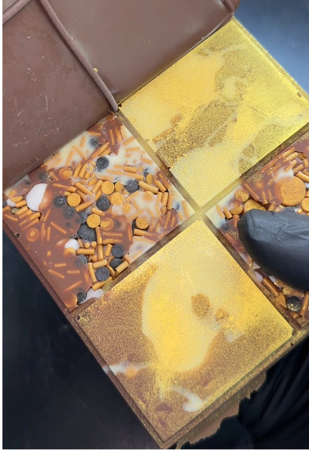 Halloween themed Dubai Chocolate 🎃🍫 #dubai #chocolate #dubaichocolate #halloweencandy 