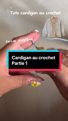 Voici la partie 1 du cardigan au crochet accessible pour les débutants ❤️ #crochet #cardigan #tuto 