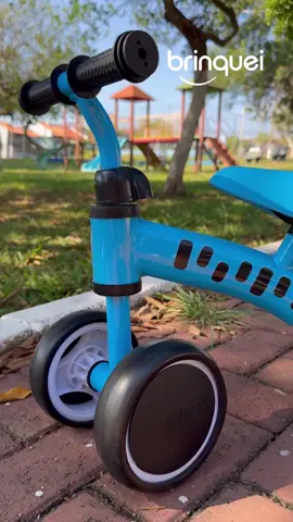 Andador Infantil Equilíbrio Azul Zippy Toys Bicicleta sem Pedal Balance Bike Assento Ajustável