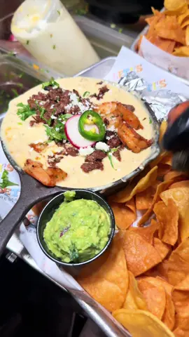 Steak or shrimp? Why not both 😏  Our Surf n Turf Queso got the best of both worlds ❤️ it’s the perfect appetizer to get those taste buds activated 😉😍  This & a Happy Hour LEMON DROP MARTINI will fix all of your problems (& if it doesn’t… drink another one! 🍋)  #fyp #houston #Foodie #htx #houstoneats 