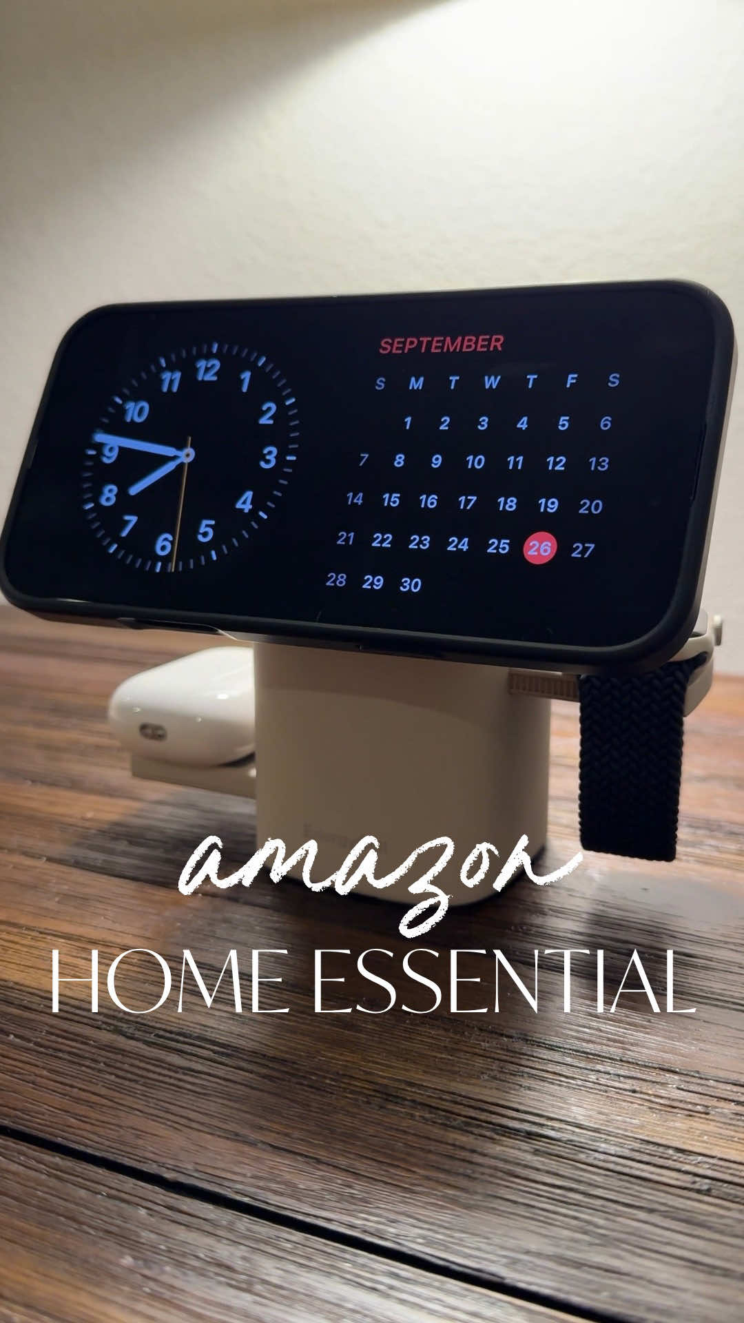 Tap the “Shop my TikTok” button at the link in my bio to shop! This 3-in-1 charger is perfect for FaceTime calls, movie watching, or using iOS standby mode! #amazon #Home #Tech #iphone 