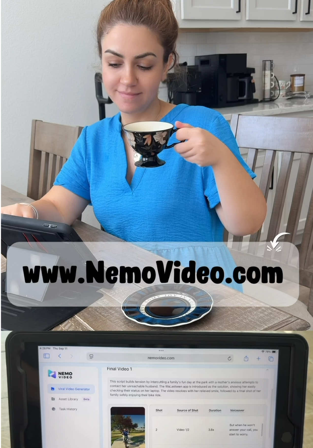 As a busy mom & creator, I don’t have hours to edit. Nemo turns my messy clips into ready-to-share videos in just 3 steps 🎬☕ 👉 Watch how it works & try it yourself at  www.nemovideo.com  FREE trial + 30% OFF first 3 months! #productvideo #adcreative #UGCads #AIvideoeditor #videomarketing  