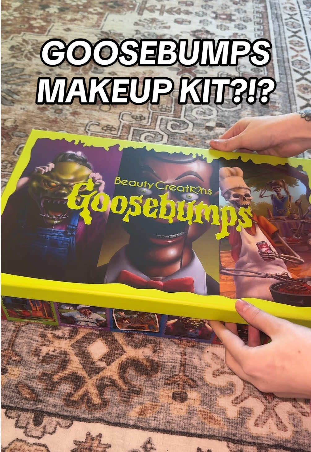 Brand new beauty collection from @Beauty Creations Cosmetics this beauty kit is @Goosebumps Series themed! Perfect for Halloween and spooky season lovers who also love makeup! #goosebumps #goosebumpsmakeup #beautycreations #halloweenmakeup #spookymakeup 