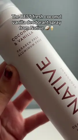 literally smells sooo good @influenster @Native #complimentary #GiftedbyNative #CoconutVanillaDeoSpray #deodorant #vanillacoconutperfume 