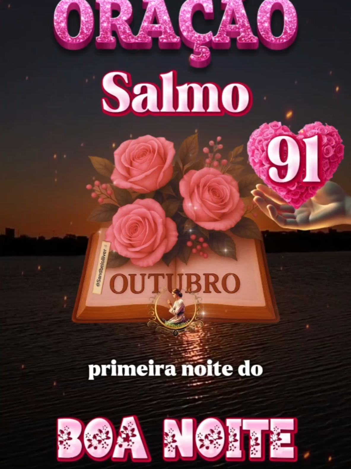 Vamos encerrar a 1ª noite do mês de Outubro com gratidão a Deus. #oracaodanoite #outubrorosa #salmo91 #bemvindooutubro #deusabencoe 